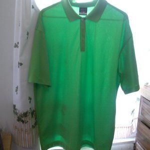 NIKE- Men's XL Neon Green Golf Polo Shirt